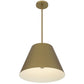 16" Antique Gold Aluminum Cone LED Dimmable Outdoor Pendent Hanging Light