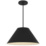 22" Black Aluminum Cone LED Dimmable Outdoor Pendent Hanging Light