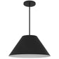 22" Black Aluminum Cone LED Dimmable Outdoor Pendent Hanging Light