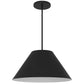 22" Black Aluminum Cone LED Dimmable Outdoor Pendent Hanging Light