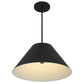 22" Black Aluminum Cone LED Dimmable Outdoor Pendent Hanging Light