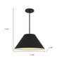 22" Black Aluminum Cone LED Dimmable Outdoor Pendent Hanging Light