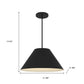 22" Black Aluminum Cone LED Dimmable Outdoor Pendent Hanging Light