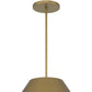 22" Antiqued Brass Aluminum Cone LED Dimmable Outdoor Pendent Hanging Light