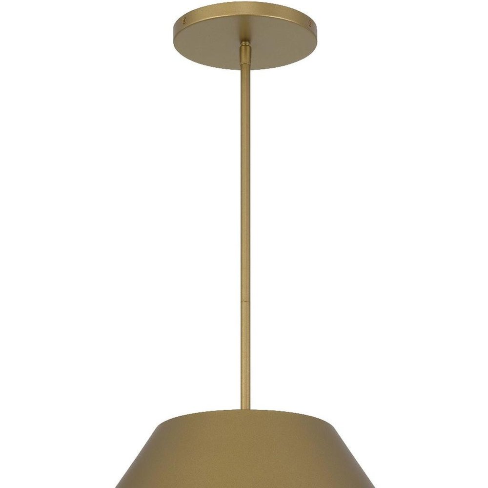 22" Antiqued Brass Aluminum Cone LED Dimmable Outdoor Pendent Hanging Light