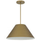 22" Antiqued Brass Aluminum Cone LED Dimmable Outdoor Pendent Hanging Light