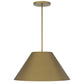 22" Antiqued Brass Aluminum Cone LED Dimmable Outdoor Pendent Hanging Light