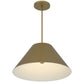 22" Antiqued Brass Aluminum Cone LED Dimmable Outdoor Pendent Hanging Light