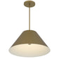 22" Antiqued Brass Aluminum Cone LED Dimmable Outdoor Pendent Hanging Light