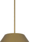 22" Antiqued Brass Aluminum Cone LED Dimmable Outdoor Pendent Hanging Light