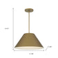 22" Antiqued Brass Aluminum Cone LED Dimmable Outdoor Pendent Hanging Light