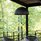 24" Black Aluminum Dome LED Dimmable Outdoor Pendent Hanging Light