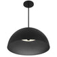 24" Black Aluminum Dome LED Dimmable Outdoor Pendent Hanging Light