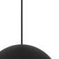 24" Black Aluminum Dome LED Dimmable Outdoor Pendent Hanging Light