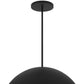 24" Black Aluminum Dome LED Dimmable Outdoor Pendent Hanging Light