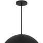 24" Black Aluminum Dome LED Dimmable Outdoor Pendent Hanging Light