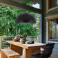 32" Black Aluminum Dome LED Dimmable Outdoor Pendent Hanging Light