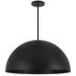 32" Black Aluminum Dome LED Dimmable Outdoor Pendent Hanging Light
