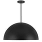 32" Black Aluminum Dome LED Dimmable Outdoor Pendent Hanging Light