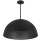 32" Black Aluminum Dome LED Dimmable Outdoor Pendent Hanging Light