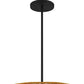 Natural And Black Rattan String And Metal LED Dimmable Outdoor Hanging Pendent Light