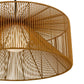Natural And Black Rattan And Metal LED Dimmable Outdoor Hanging Pendent Light