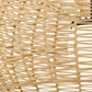 Natural And Black Rattan And Metal LED Dimmable Outdoor Hanging Pendent Light