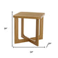 24" Natural Wood Square Cross Legs End Table