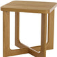 24" Natural Wood Square Cross Legs End Table