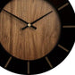 18" Brown Silent Analog Round Wall Clock