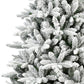 7' Green And White Full Flocked Spruce Christmas Tree