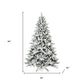 7' Green And White Full Flocked Spruce Christmas Tree