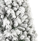4' Green And White Slender Flocked Pine Christmas Tree