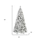 4' Green And White Slender Flocked Pine Christmas Tree