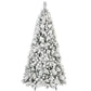 4' Green And White Slender Flocked Pine Christmas Tree