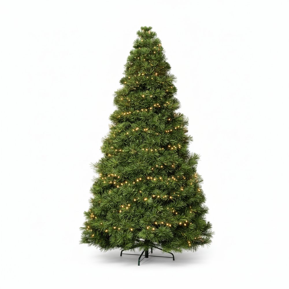 9' Pre Lit Full Spruce Christmas Tree