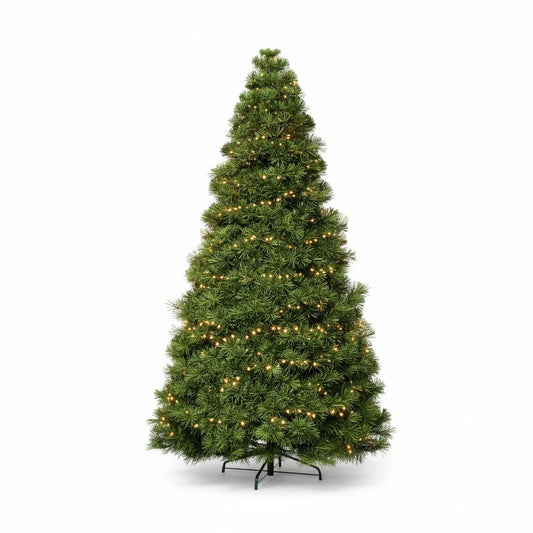 9' Pre Lit Full Spruce Christmas Tree