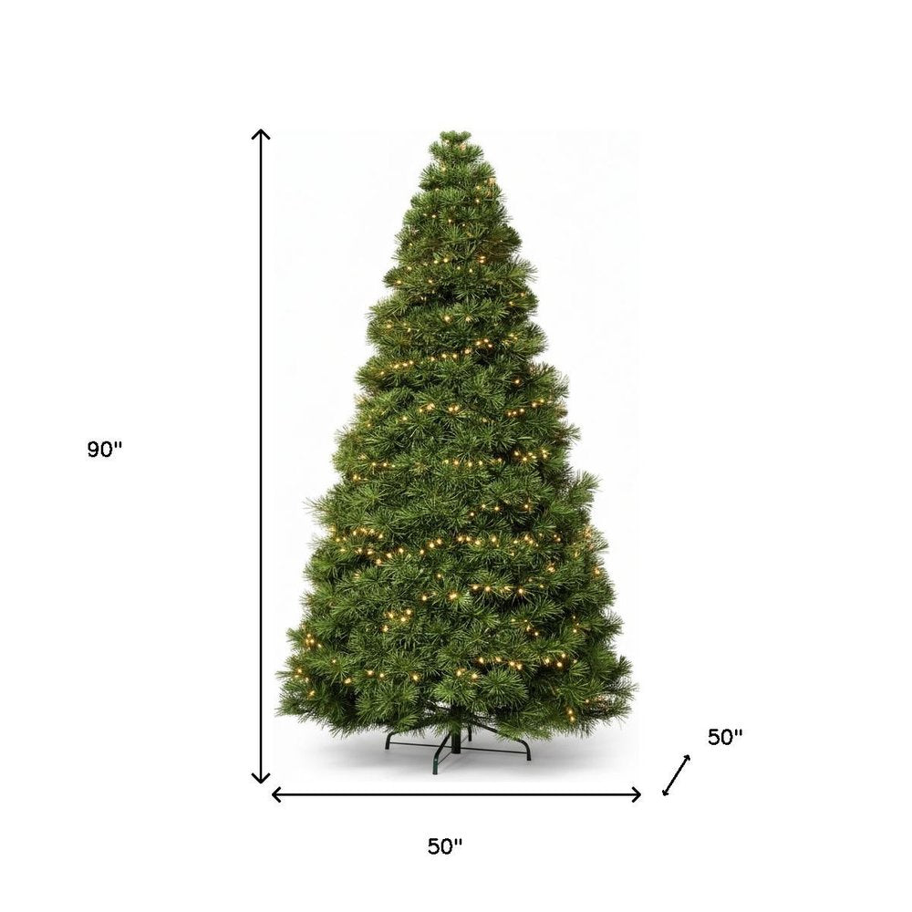 9' Pre Lit Full Spruce Christmas Tree