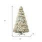 6' White Pre Lit Full Flocked Spruce Christmas Tree