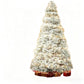 4.5' White Pre Lit Full Flocked Spruce Christmas Tree