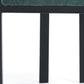 Set of Two Green and Black Chenille And Metal Partially Open Back Dining Side Chairs