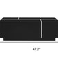 47" Black Wood Extendable Coffee Table With Storage
