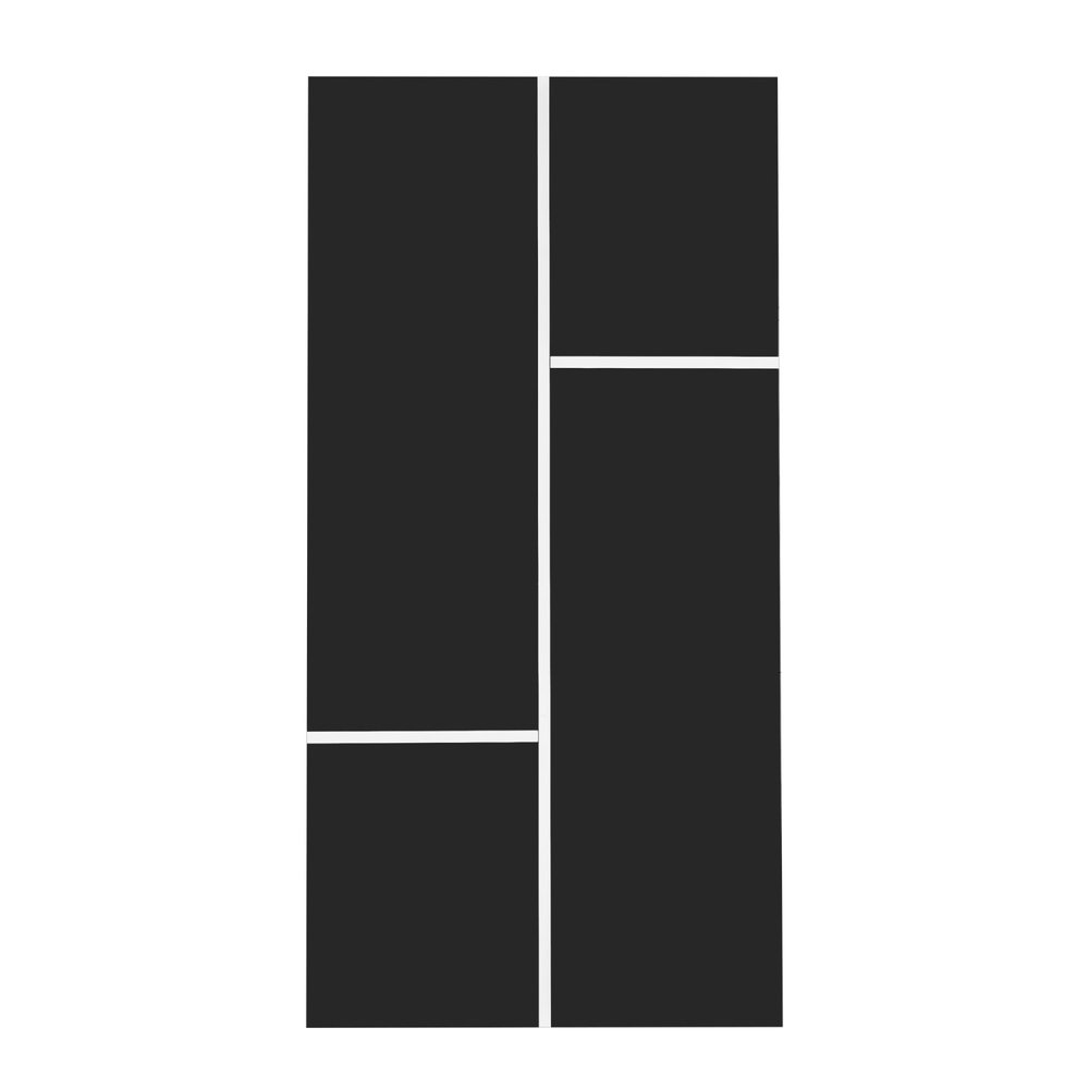 47" Black Wood Extendable Coffee Table With Storage