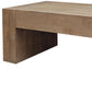 49" Natural Wood Chunky Rectangular Coffee Table