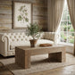 49" Natural Wood Chunky Rectangular Coffee Table