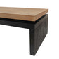 48" Natural and Black Wood Floating Frame Coffee Table