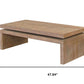 48" Natural Wood Distressed Floating Frame Coffee Table