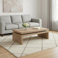 48" Natural Wood Distressed Floating Frame Coffee Table