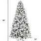 7.5' White Pre Lit Full Flocked Fir Christmas Tree