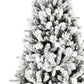 7.5' White Pre Lit Full Flocked Fir Christmas Tree